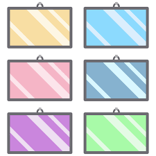 Colorful Mirror Element Icon Game Asset