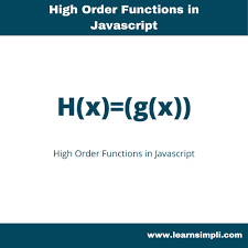 high order functions in javascript