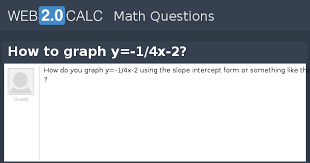 View Question How To Graph Y 1 4x 2