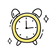 Alarm Clock Clipart Doodle Vector