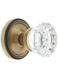 Fluted Crystal Glass Door Knobs