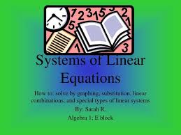 Ppt Systems Of Linear Equations