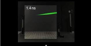 capture laser bouncing off a mirror