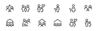 Family Icon Set Vector Art Icons And