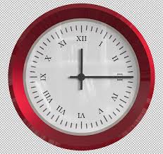 Premium Psd Isolated Wall Clock Red