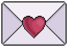 Love Letter Vector Icon For 8bit Game