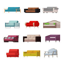 Sofa Vector Modern Furniture Couch Seat