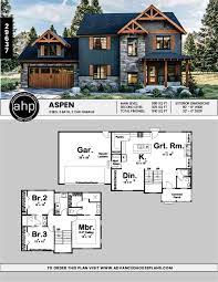 2 Story Craftsman Aspen House Plans