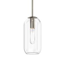 Clear Capsule Pendant Polished Nickel