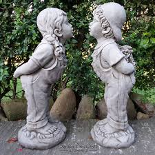 Large Jack And Jill Hand Cast Stone