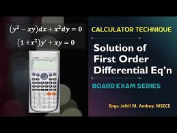 Solution Of First Order Diffeial