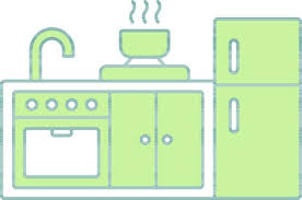 Ilration Of Kitchen Interior Icon
