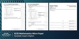 Micro Mock Quadratic Graphs Gcse