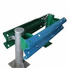 metal beam crash barrier with base plate