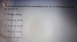 Line Perpendicular To 3x Chegg