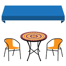 Awning Table And Chair Stock Vector By