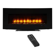 Curved Wall Mount Electric Fireplace