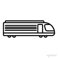 Modern Electric Train Icon Outline