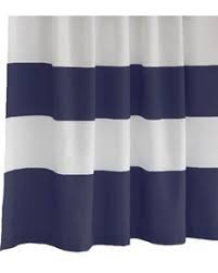 Ralph Lauren Navy Stripe Shower Curtain