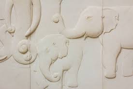 Texture Pattern Of Elephants On Stone