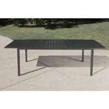 Pacific Casual Palm Beach Dark Brown Aluminum Outdoor Dining Table With Extension