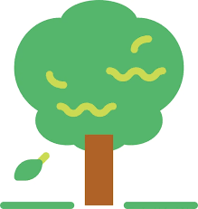 Apple Tree Flat Icon Flat Style Stock