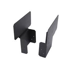 fortress building s 1 black steel double beam post bracket 183261601