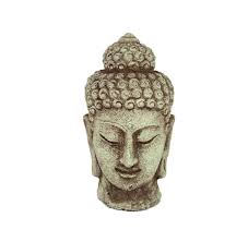 Small Buddha Head Statue Asian Cement