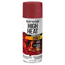 12 Oz High Heat Flat Red Protective Enamel Spray Paint 6 Pack