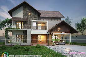 4 Bhk Sloped Roof House