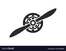 Aircraft Propeller Simple Icon Flat