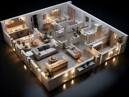 Ai Generated 3d Floor Plan Of An Open