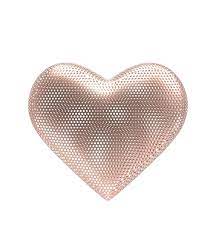 Metal Heart Icon Isolated