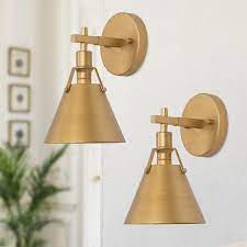 Lnc Brushed Gold Wall Sconce 6 In 1
