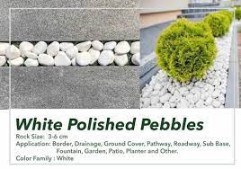 Tumbled Polished White Pebble Stone