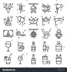 Party Icons Pack Isolated Party