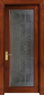 Hinged Wooden Door With Glass For