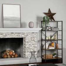 Open Industrial Style Etagere Wooden