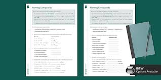 Naming Compounds Worksheet Teacher