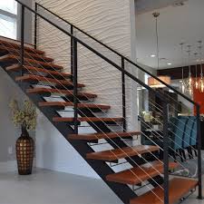 custom straight metal stairs in ct