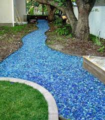 Dry River Stream With Recycled Glass