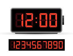 Premium Vector Digital Clock Number
