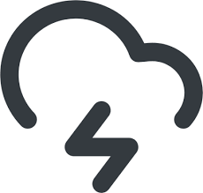 Cloud Lightning Icon For