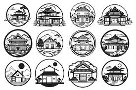 Old House Logo Vector Art Icons And