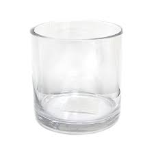 Cylinder H5x5in Glass Vase Whole Bulk