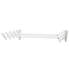 Woolite 24 Wide Collapsible Wall Mount Drying Rack White