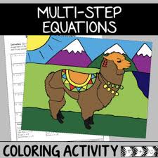 Solving Multi Step Equations Coloring