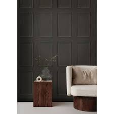 Stacy Garcia Home Faux Wood Panel L And Stick Wallpaper 27 In W X 18 Ft L Charcoal