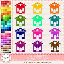 130 House Clipart Pastel Houses Png Ec