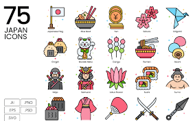75 Japan Icon Set Vivid Series